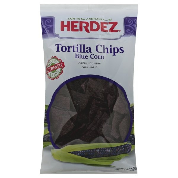 slide 1 of 1, Herdez Blue Corn Tortilla Chip, 9 oz