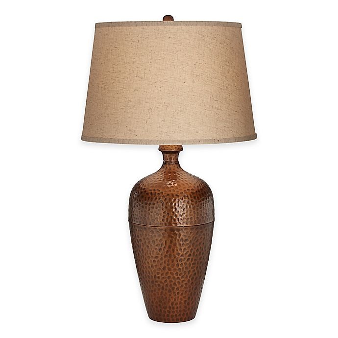 slide 1 of 1, Pacific Coast Lighting Zarah Table Lamp - Hammered Copper-Autumn Gold, 1 ct