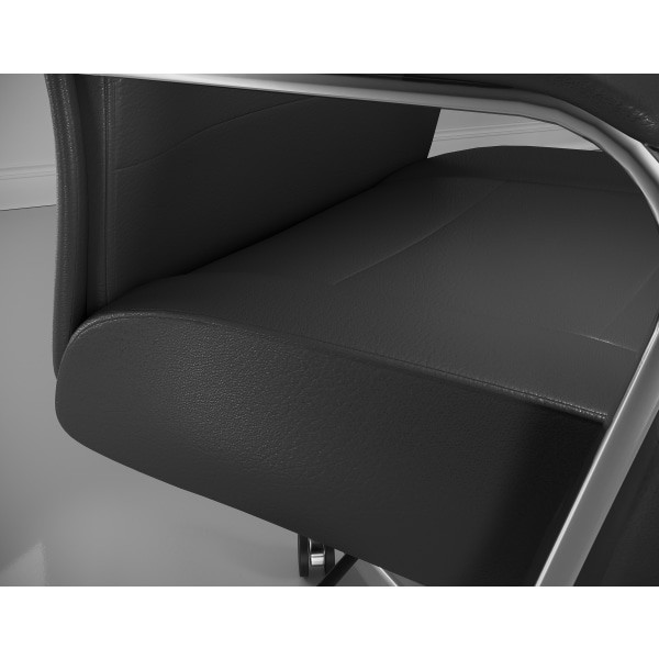 slide 8 of 10, Realspace® Modern Comfort Modee Vegan Leather High-Back Executive Office Chair, Black/Chrome, BIFMA Compliant, 1 ct