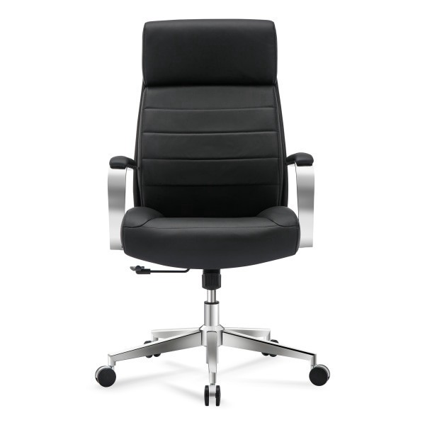 slide 7 of 10, Realspace® Modern Comfort Modee Vegan Leather High-Back Executive Office Chair, Black/Chrome, BIFMA Compliant, 1 ct