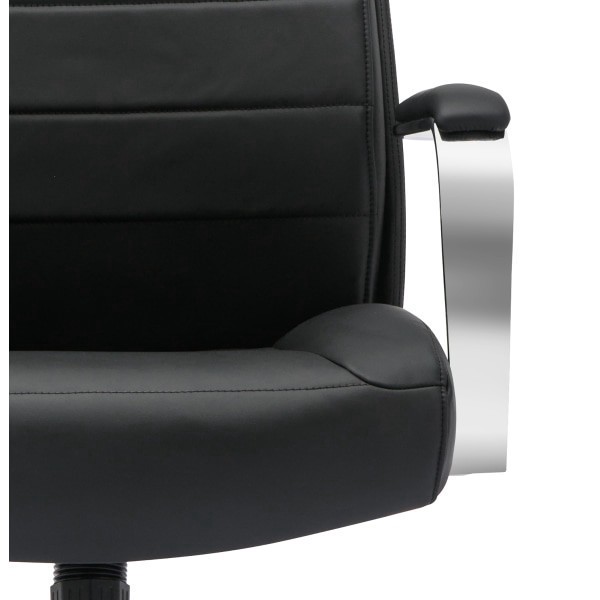 slide 10 of 10, Realspace® Modern Comfort Modee Vegan Leather High-Back Executive Office Chair, Black/Chrome, BIFMA Compliant, 1 ct