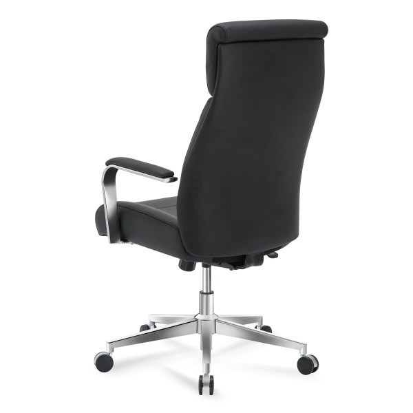 slide 4 of 10, Realspace® Modern Comfort Modee Vegan Leather High-Back Executive Office Chair, Black/Chrome, BIFMA Compliant, 1 ct