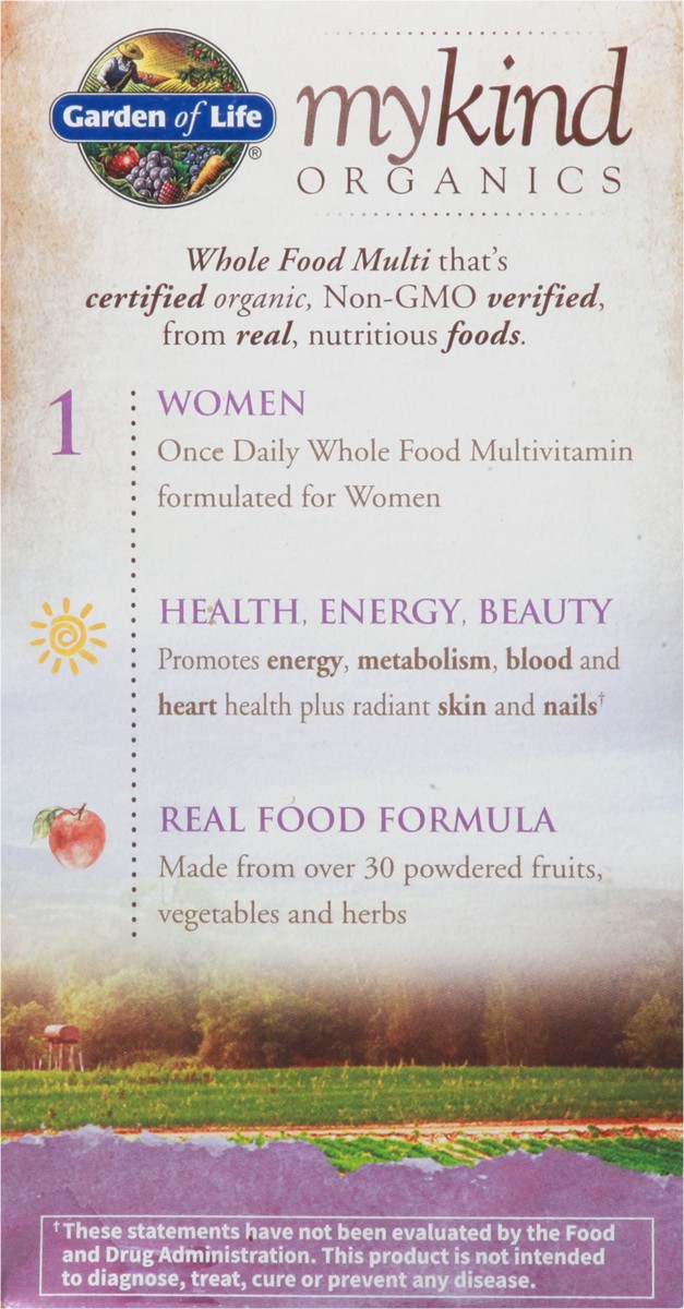 slide 12 of 14, Garden of Life My Kind Organics Women Once Daily Multivitamin, 60 ct