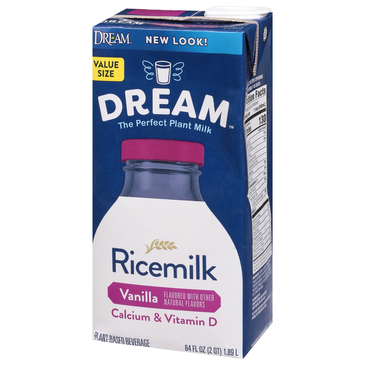 slide 13 of 13, Dream Vanilla Ricemilk Value Size 64 fl oz, 64 oz