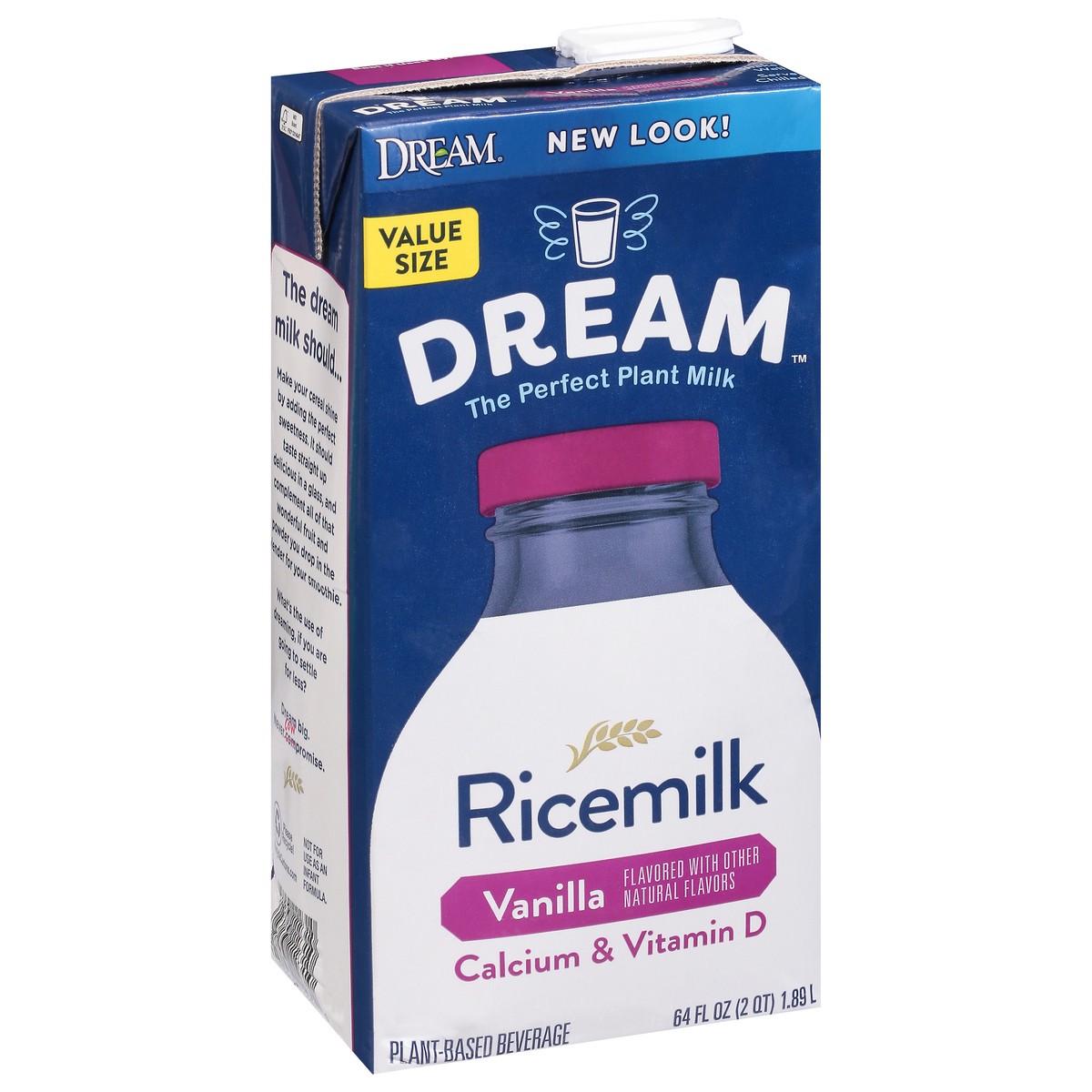 slide 10 of 13, Dream Vanilla Ricemilk Value Size 64 fl oz, 64 oz