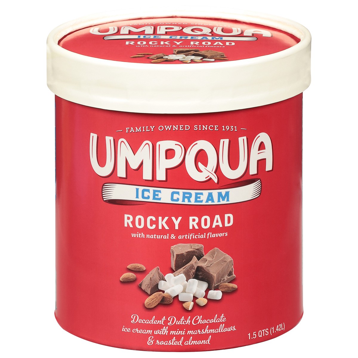 slide 1 of 1, Umpqua Rocky Road Ice Cream 1.5 qt, 1.5 qt
