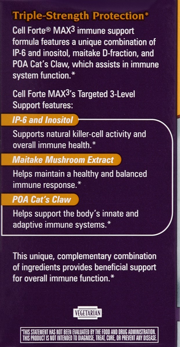 slide 4 of 5, Nature's Way Cell Forté MAX3, 120 ct