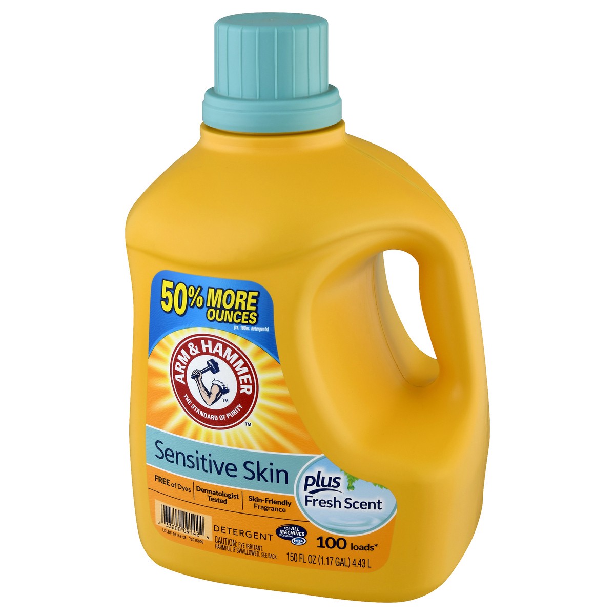 slide 7 of 10, ARM & HAMMER Sensitive Skin Fresh Scent Detergent 150 oz, 150 oz