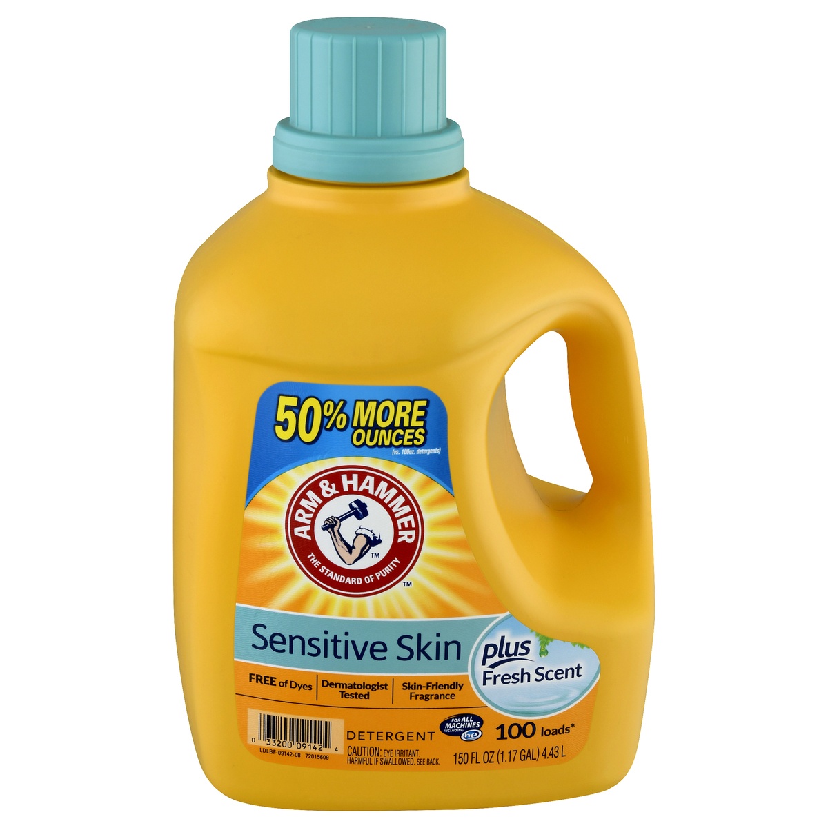 slide 1 of 9, ARM & HAMMER Sensitive Skin Fresh Scent Detergent 150 oz, 150 oz