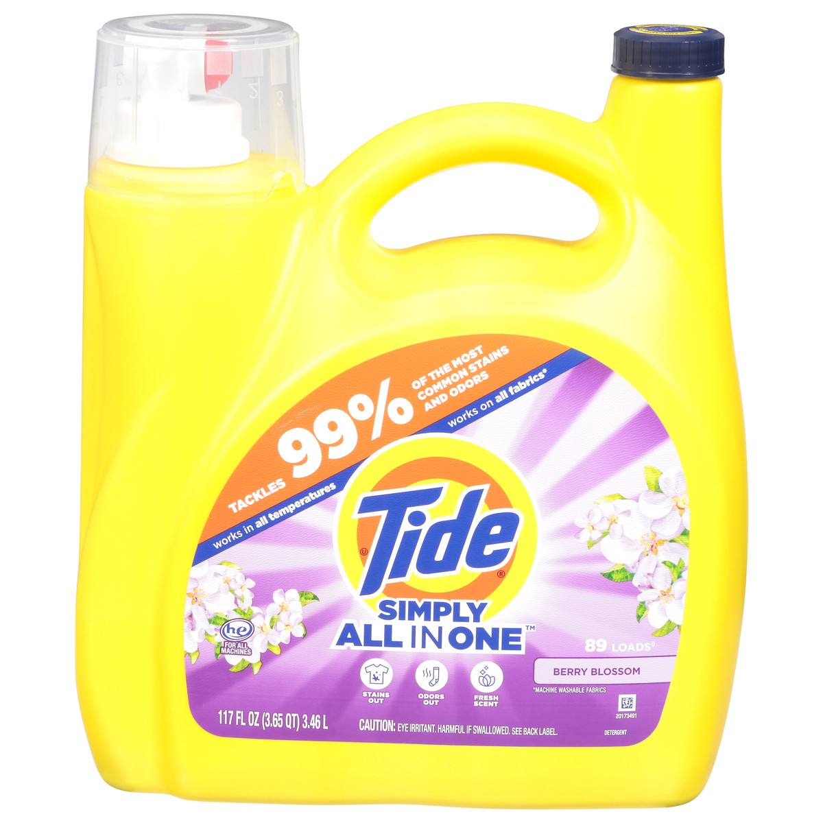 slide 5 of 13, Tide Simply All in One Berry Blossom Detergent 117 fl oz, 117 fl oz