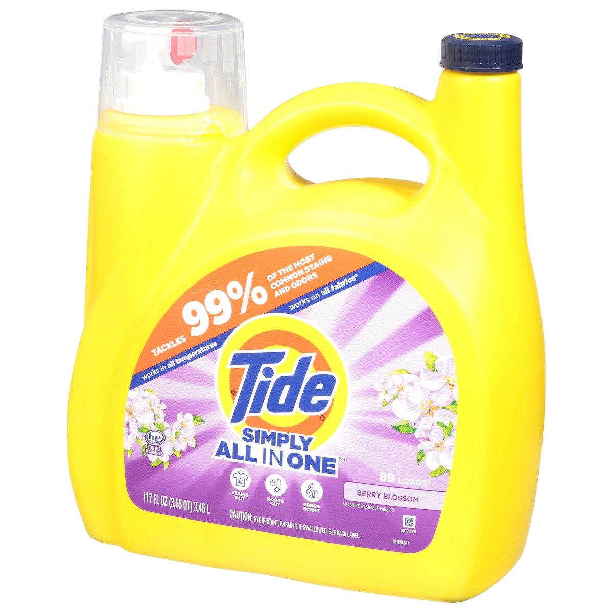 slide 7 of 13, Tide Simply All in One Berry Blossom Detergent 117 fl oz, 117 fl oz