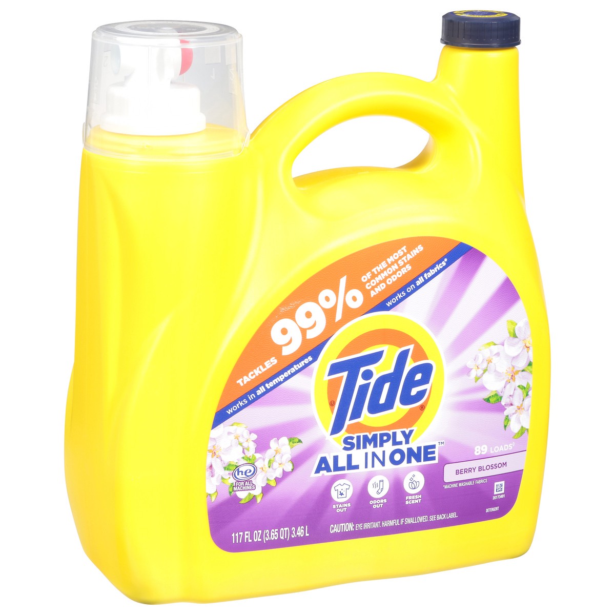 slide 3 of 13, Tide Simply All in One Berry Blossom Detergent 117 fl oz, 117 fl oz