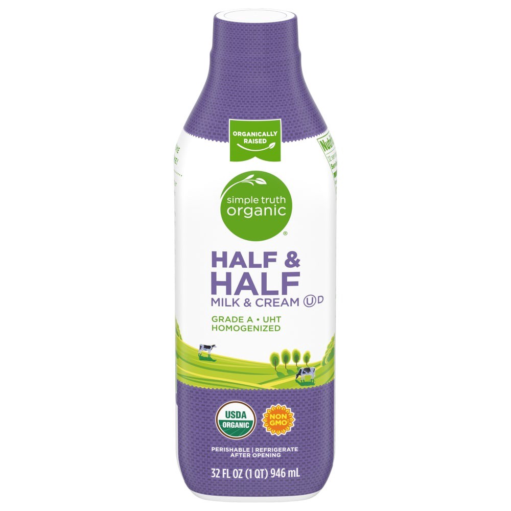 slide 3 of 3, Simple Truth Organic Half & Half, 32 fl oz