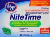 slide 1 of 1, Kroger Multi Symptom Nite Time Softgels, 48 ct