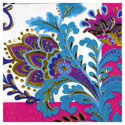 Papyrus Jacobean Floral Beverage Napkin