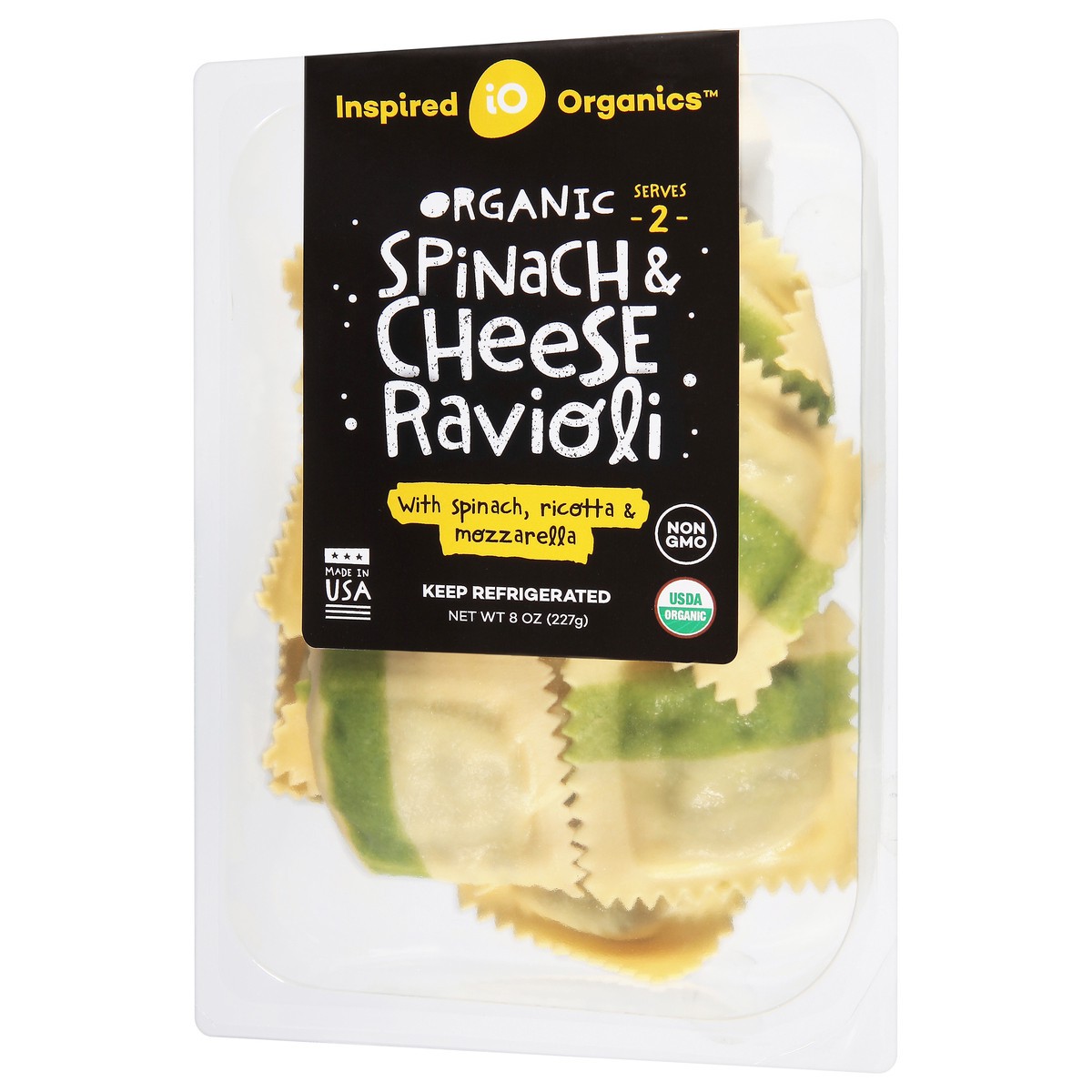 slide 3 of 9, Inspired Organics Organic Spinach & Cheese Ravioli, 8 oz