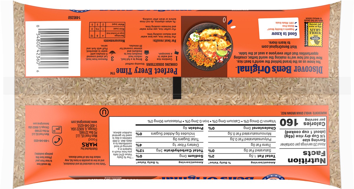 slide 9 of 9, BEN'S ORIGINAL™ Whole Grain Brown Rice 2 lbs., 2 lb