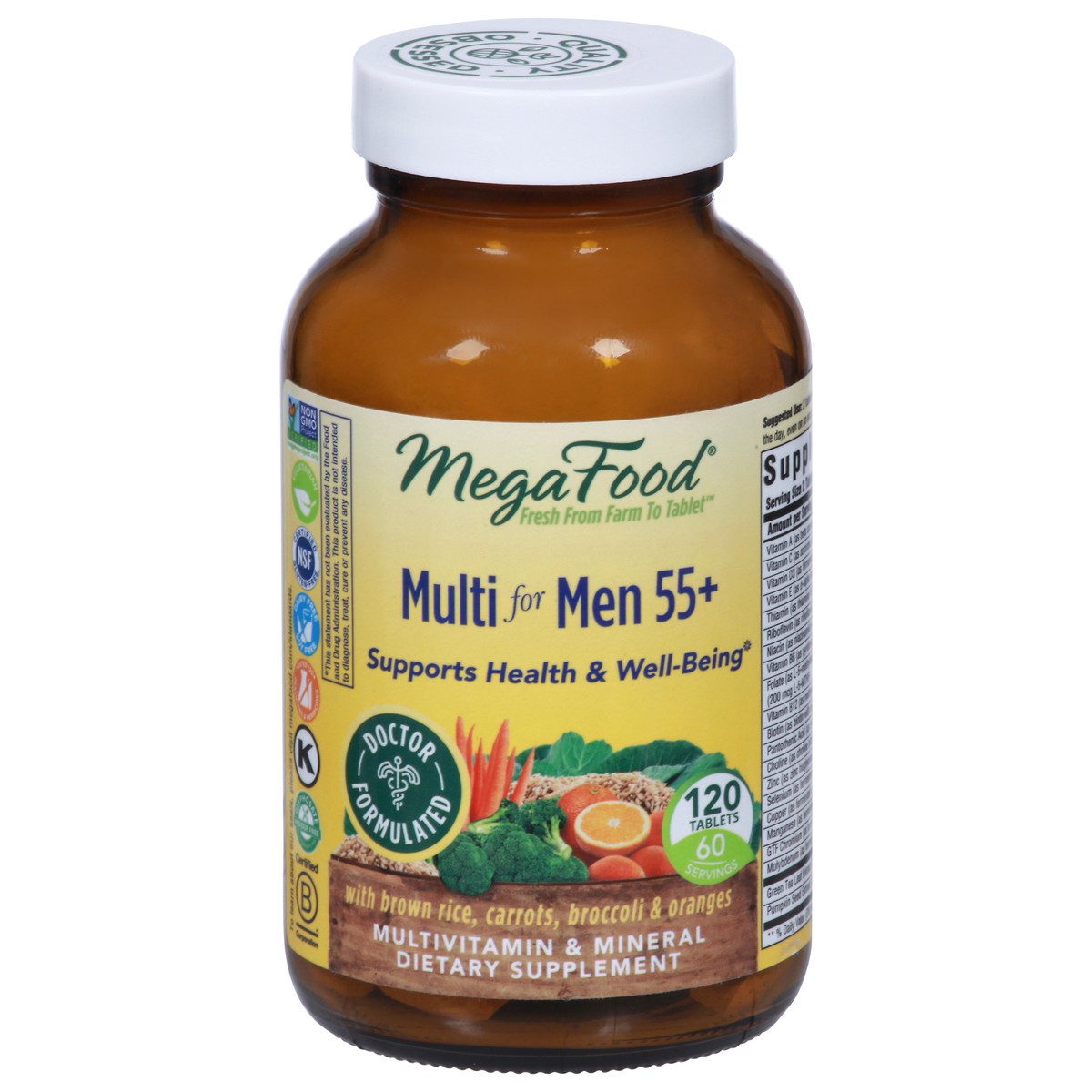 slide 10 of 10, MegaFood 55+ Multi for Men 120 Tablets, 120 ct