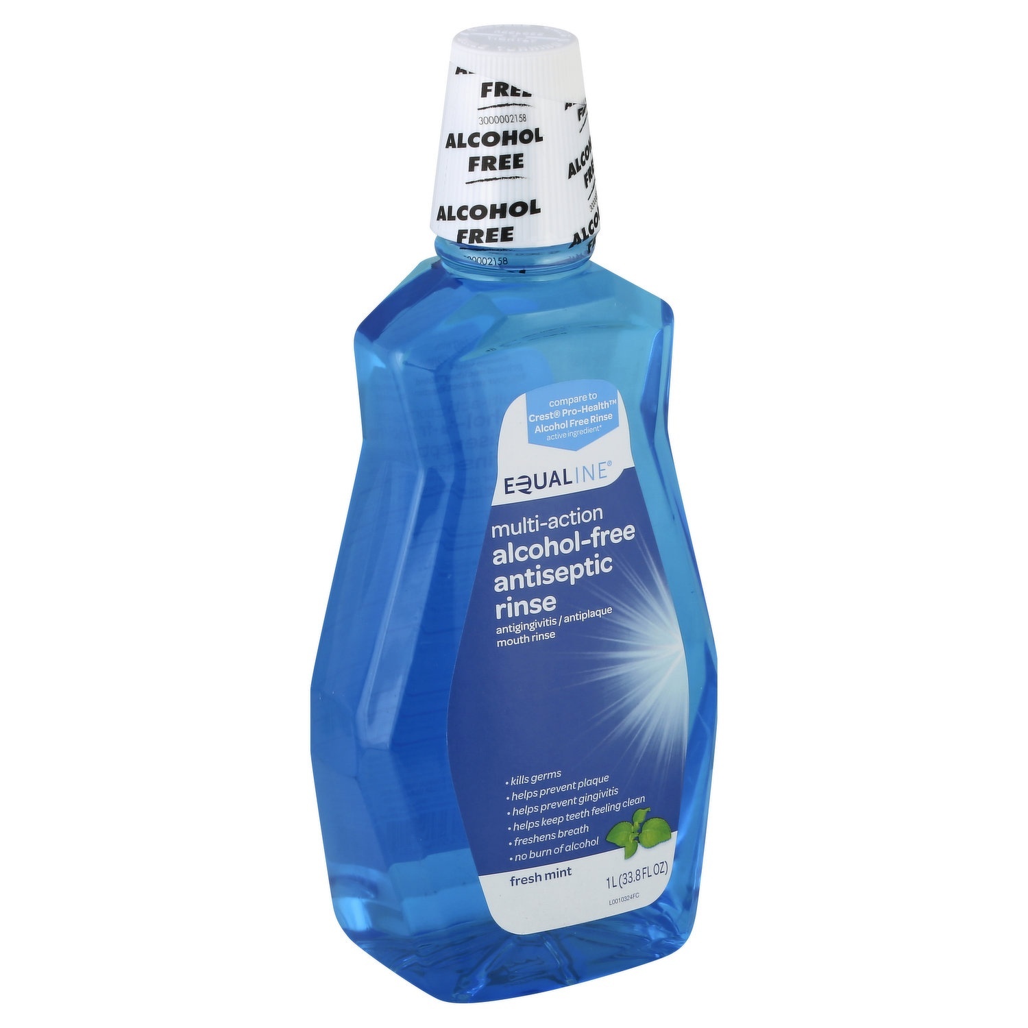 slide 1 of 1, Equaline Alcohol Free Mouthwash, 1 liter