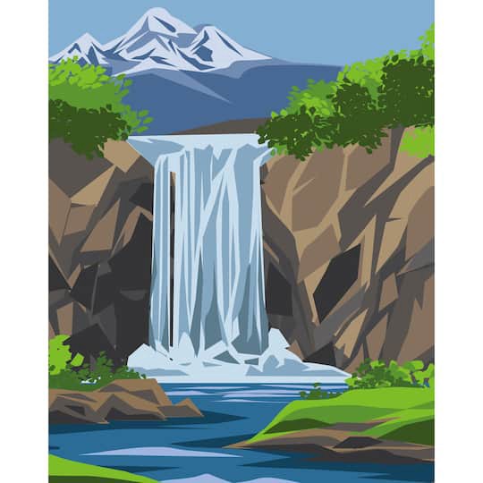 slide 1 of 5, 8" X 10" Waterfall Canvas Painting Kit By Craft Smart, 8 in x 10 in