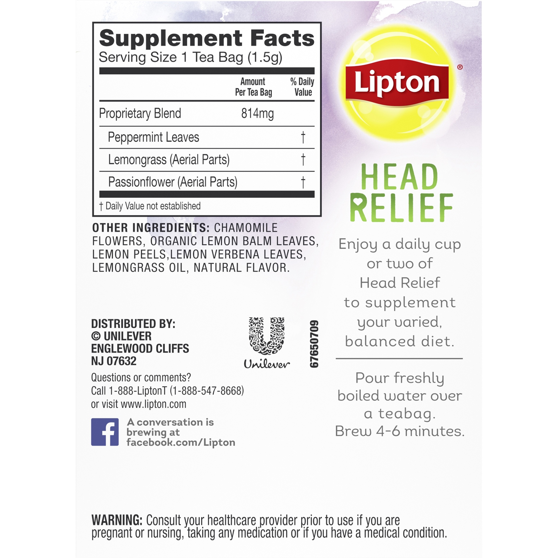 slide 3 of 6, Lipton Daily Support Herbal Supplement with Green Tea, 15 ct