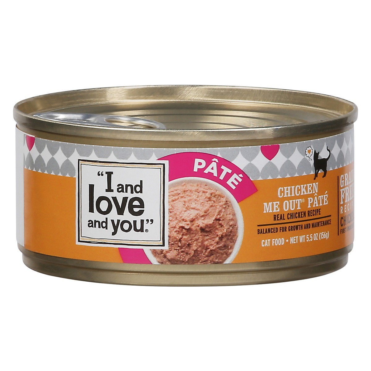 slide 9 of 15, I and Love and You Chicken Me Out Pate Cat Food 5.5 oz, 5.5 oz