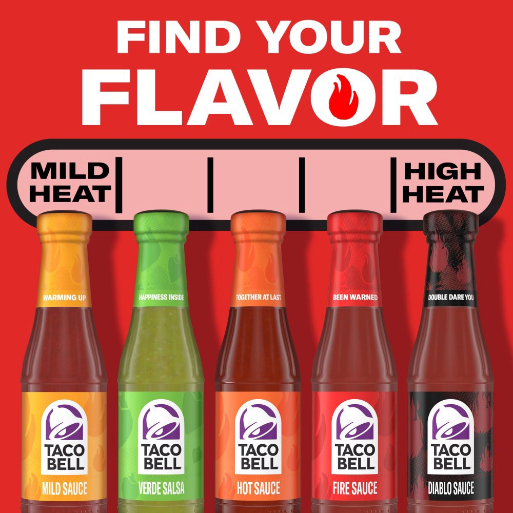 slide 2 of 5, Taco Bell Fire Sauce, 7.5 oz Bottle, 7.5 oz