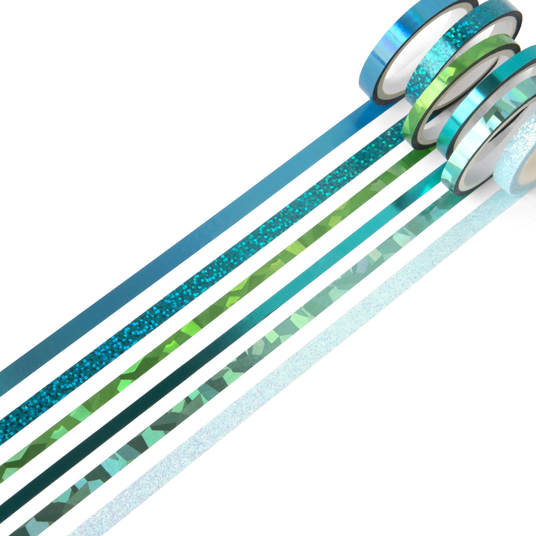 slide 3 of 4, Seafoam Foil & Glitter Crafting Tape Set By Recollections, 6mm x 5 yd