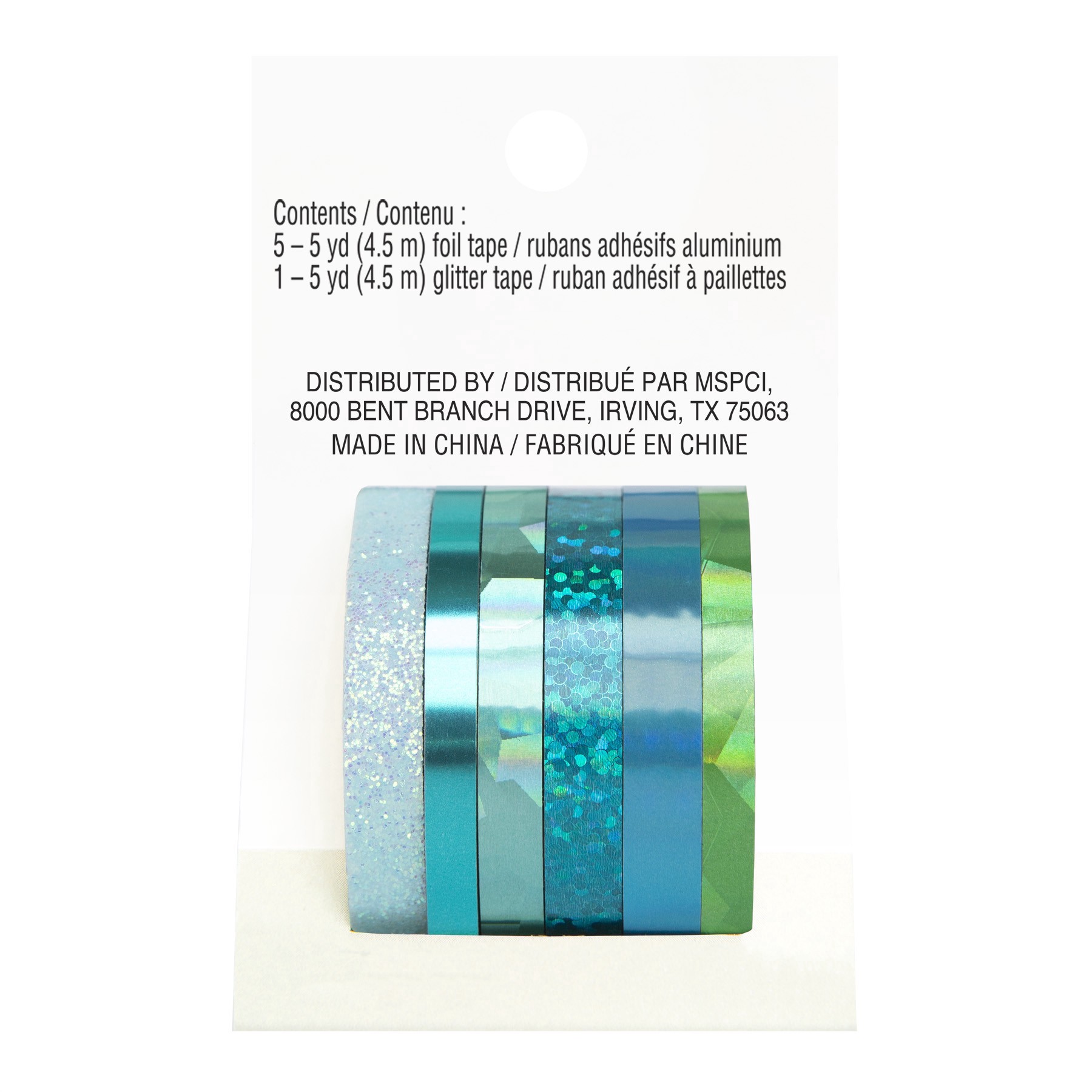 slide 4 of 4, Seafoam Foil & Glitter Crafting Tape Set By Recollections, 6mm x 5 yd