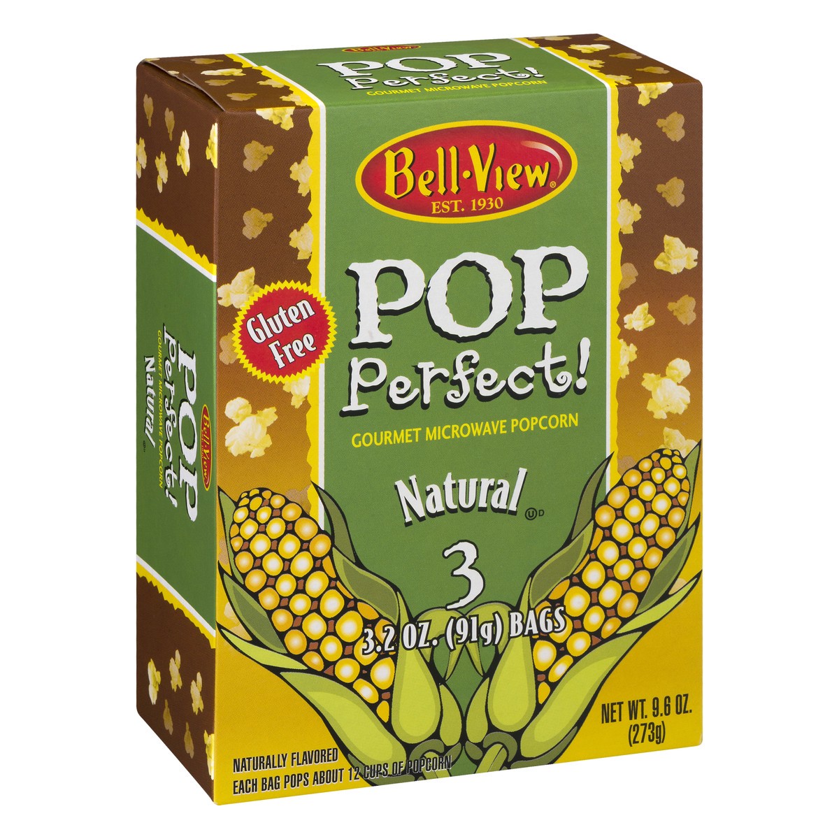 slide 9 of 13, Bell-View Pop Perfect! Gourmet Natural Natural Microwave Popcorn 3 ea, 3 ct