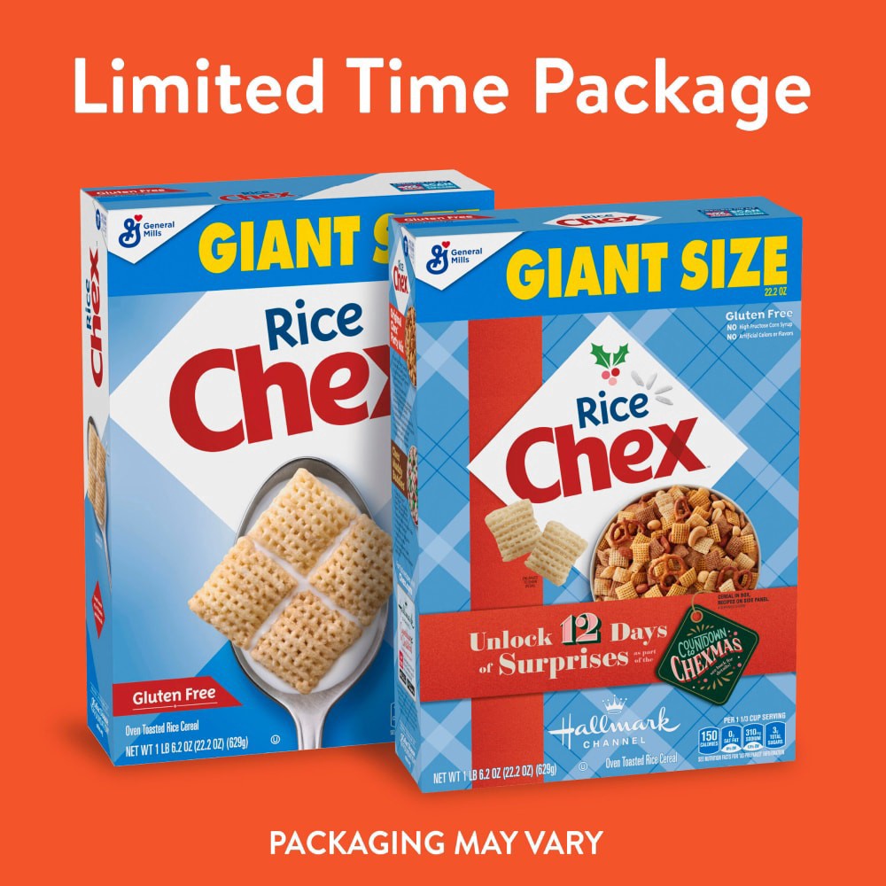 slide 2 of 6, Rice Chex Gluten Free Breakfast Cereal, Homemade Chex Mix Ingredient, Giant Size, 22.2 oz, 22.2 oz