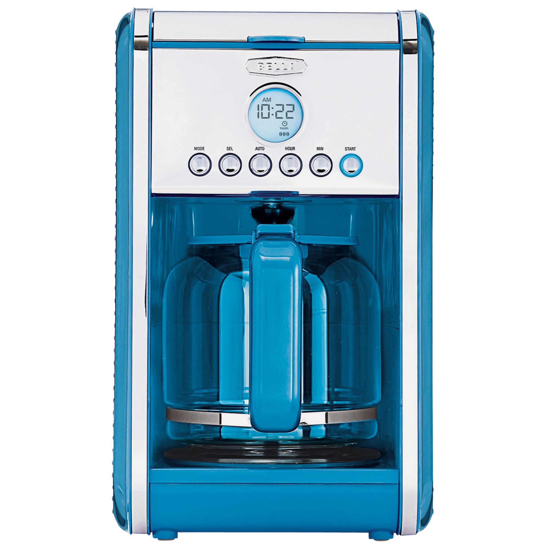 slide 1 of 1, Bella Programmable 12 Cup Coffeemaker, Turquoise, 12 cups