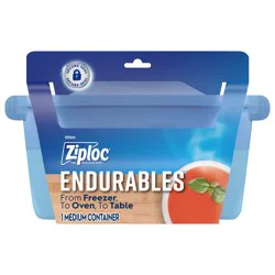 Ziploc Endurables Medium Reusable Silicone Container - Safe for Microwave and Freezer - 32 fl oz