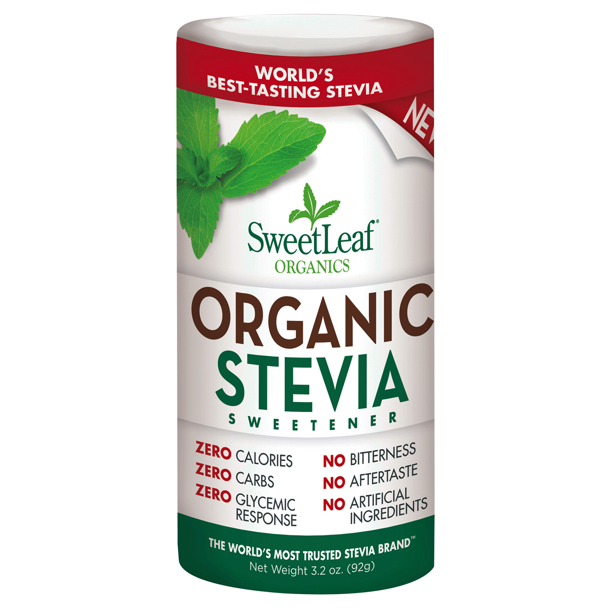 slide 1 of 1, SweetLeaf Organic Stevia Sweetener, 3.2 oz