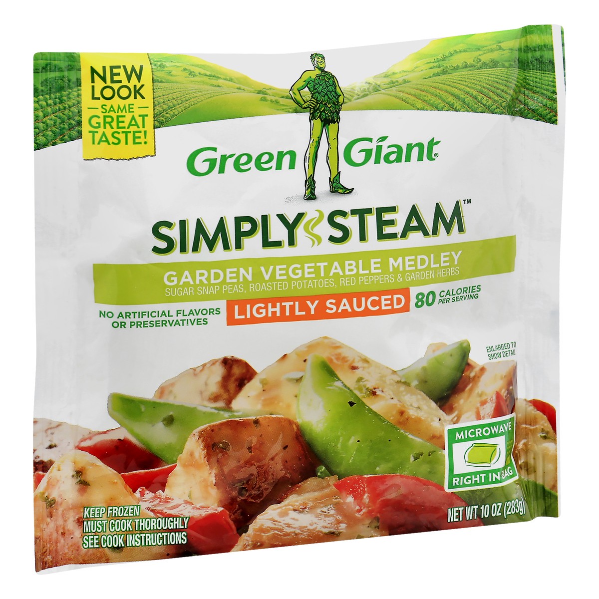 slide 8 of 10, Green Giant Simply Steam Lightly Sauced Garden Vegetable Medley 10 oz, 12 oz