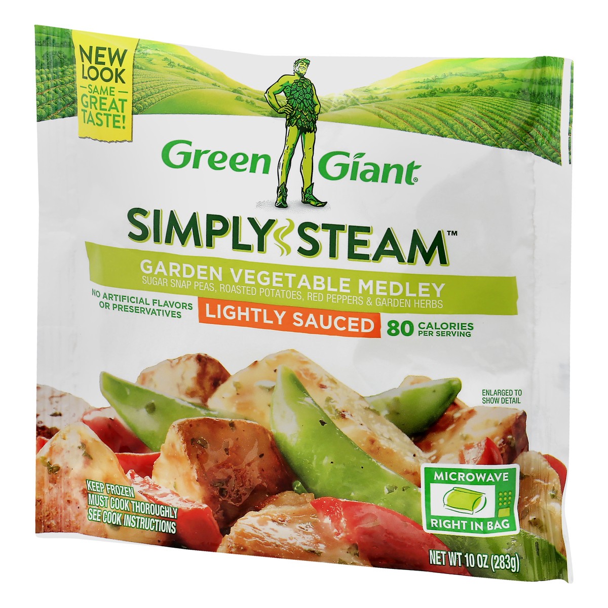 slide 5 of 10, Green Giant Simply Steam Lightly Sauced Garden Vegetable Medley 10 oz, 12 oz