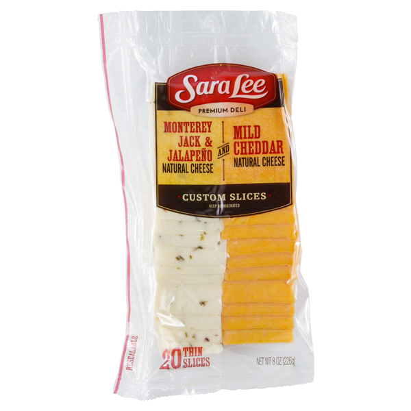 slide 1 of 1, Sara Lee Sliced Variety Jalapeno/Cheddar Cheese, 8 oz