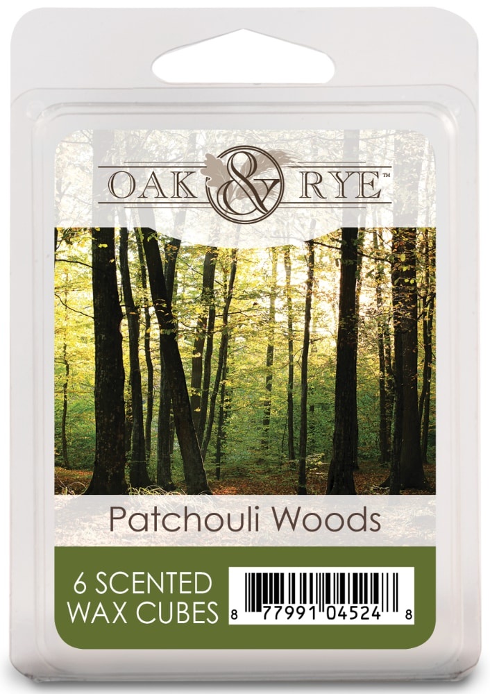 slide 1 of 1, Oak & Rye Patchouli Woods Wax Cubes, 6 ct
