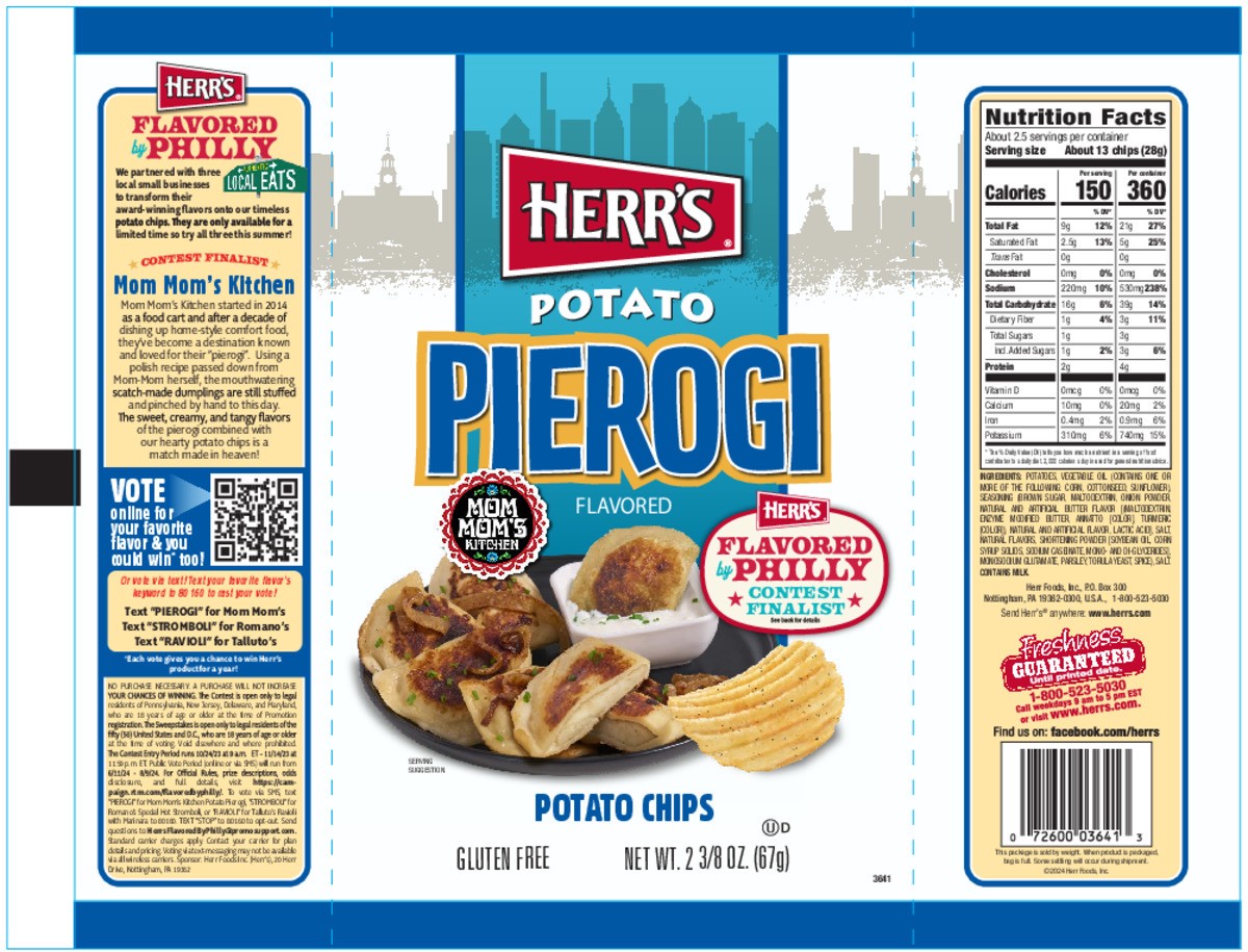 slide 7 of 9, Herr's Pierogi Ripple Chips 2.375oz, 2.38 oz