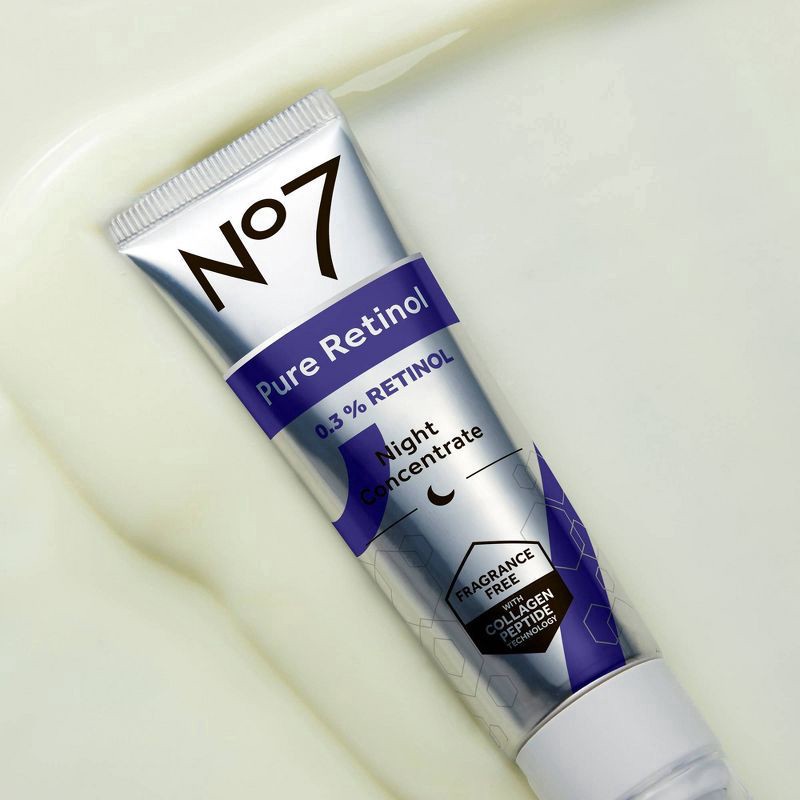slide 5 of 7, No7 Pure Retinol 0.3% Retinol Night Concentrate, 1.01 oz