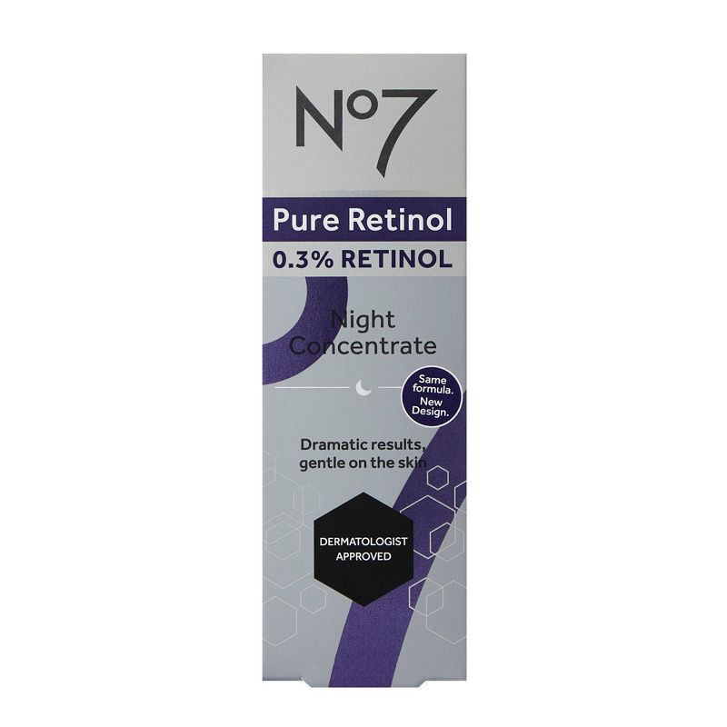 slide 2 of 7, No7 Pure Retinol 0.3% Retinol Night Concentrate, 1.01 oz