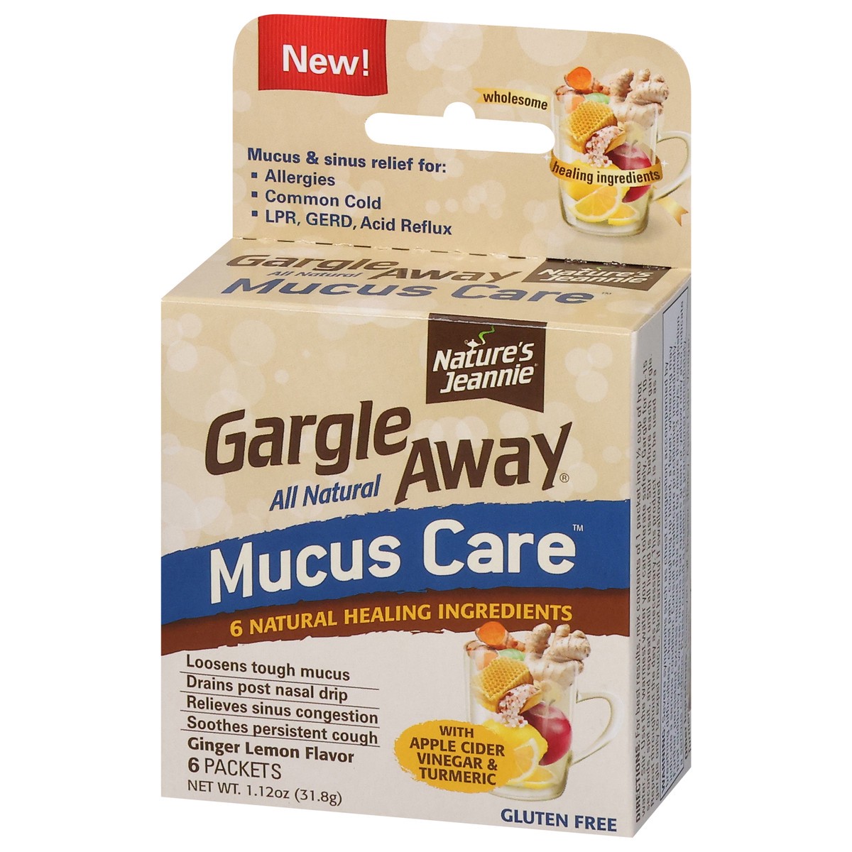 slide 9 of 13, Gargle Away Ginger Lemon Flavor Mucus Care 6 Packets, 6 ct