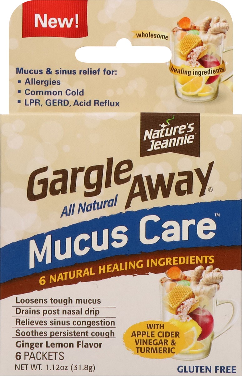 slide 11 of 13, Gargle Away Ginger Lemon Flavor Mucus Care 6 Packets, 6 ct