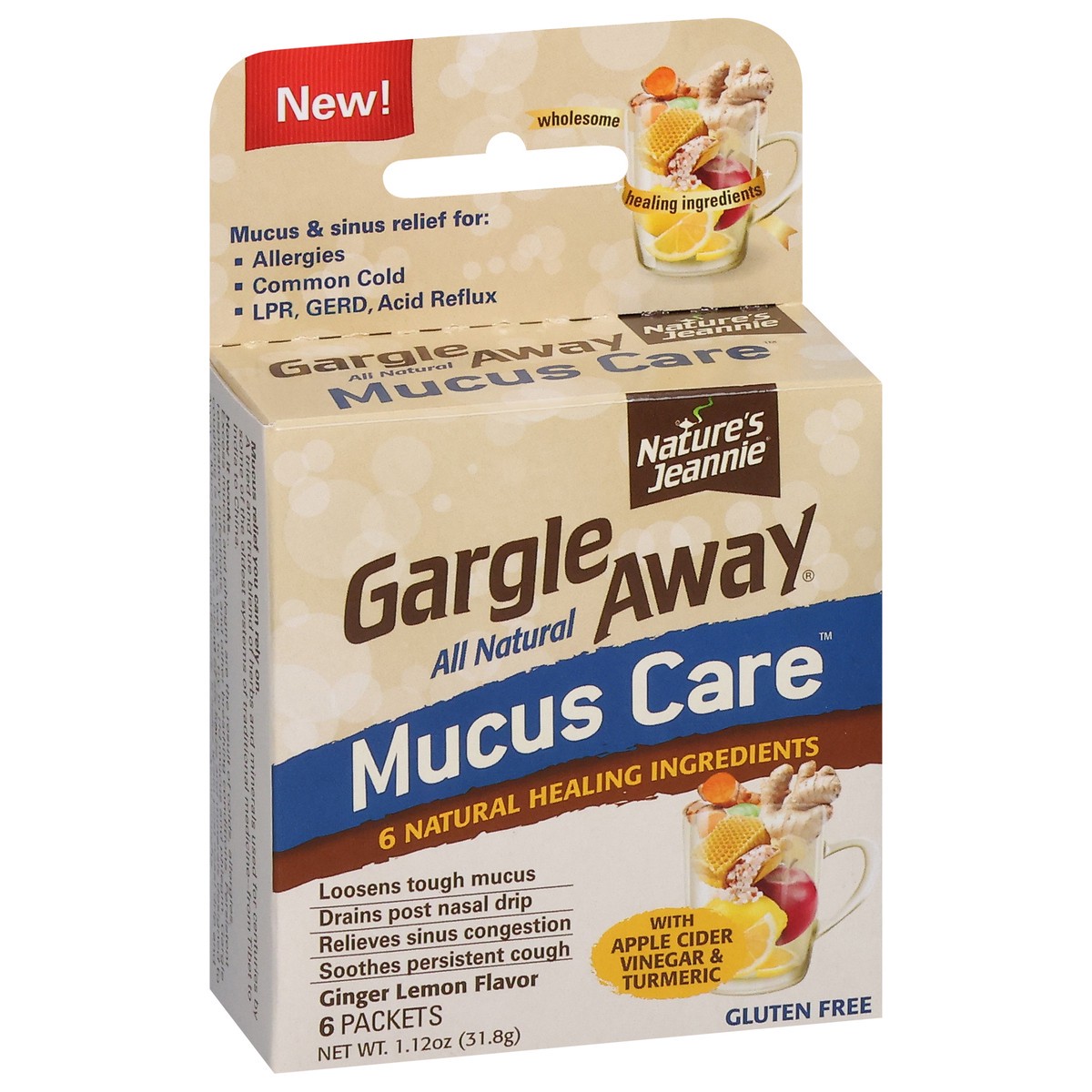 slide 5 of 13, Gargle Away Ginger Lemon Flavor Mucus Care 6 Packets, 6 ct