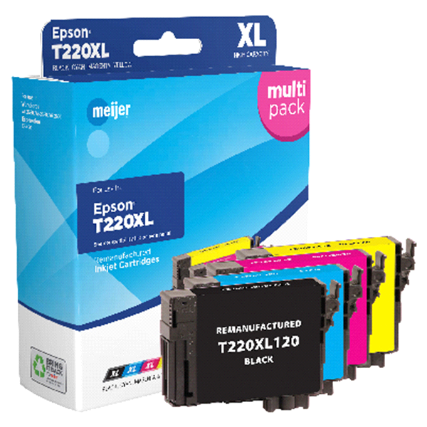 slide 1 of 1, Meijer Brand Remanufacture Ink Cartridge, Replacement for Epson T, 1 ct