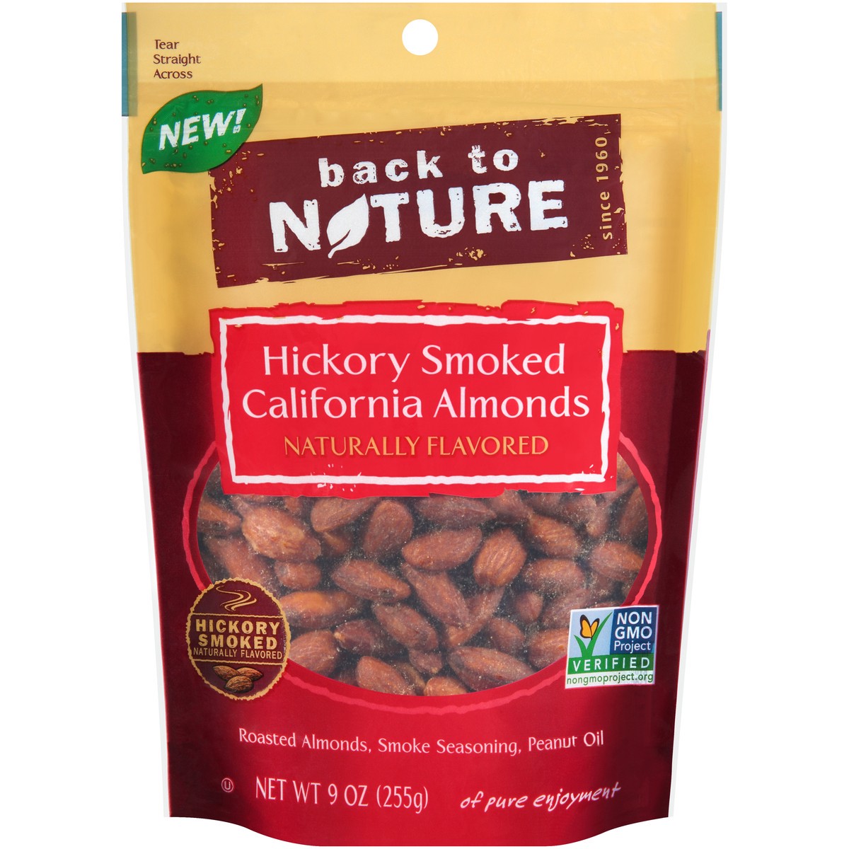 slide 1 of 9, Back to Nature Hickory Smoked California Almonds, 9 oz