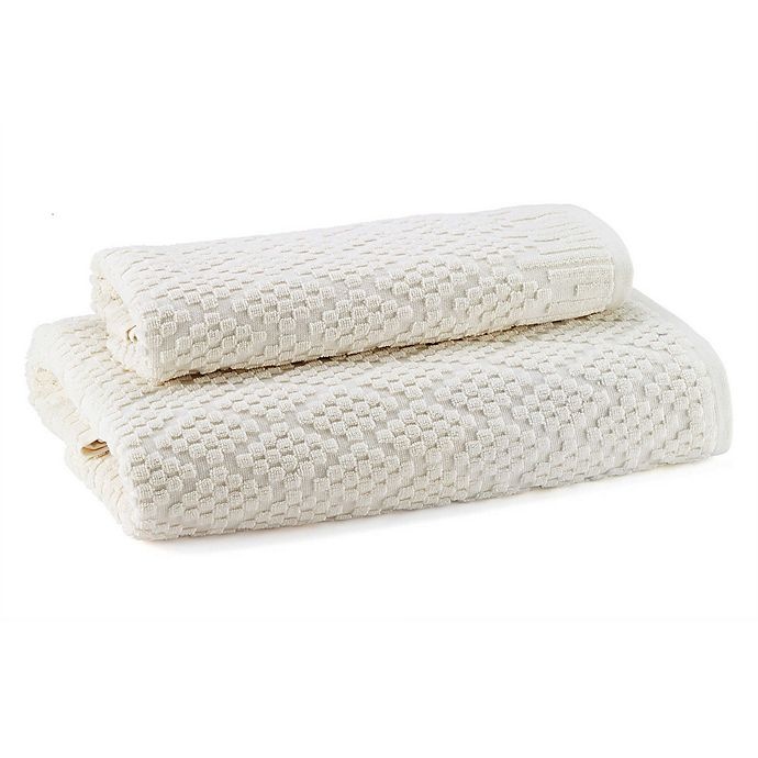 slide 2 of 2, Avanti Sculpted Geo Hand Towel - White, 1 ct