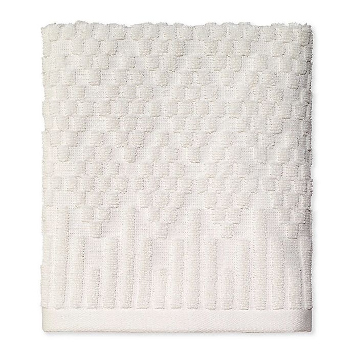 slide 1 of 2, Avanti Sculpted Geo Hand Towel - White, 1 ct