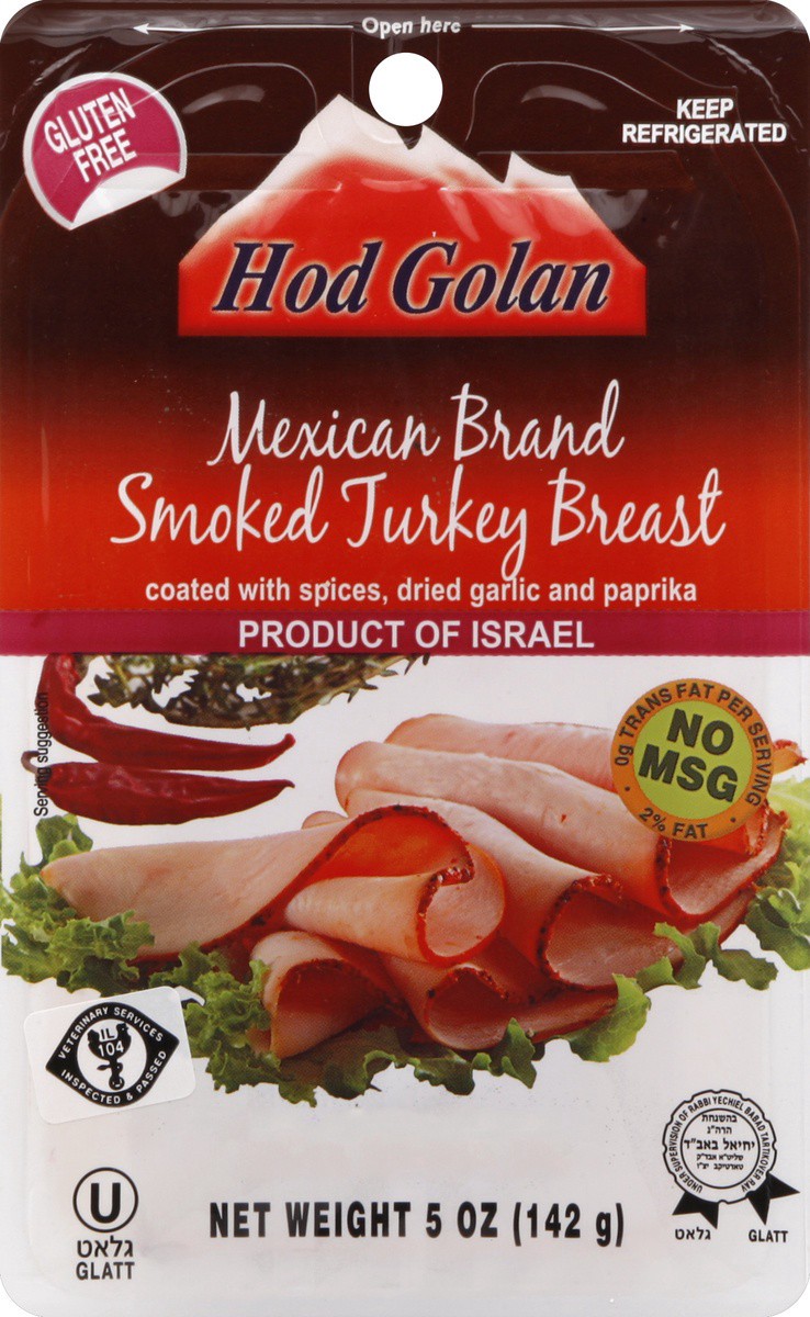 slide 3 of 3, Hod Golan Mexican Brand Smoked Turkey Breast, 5 oz