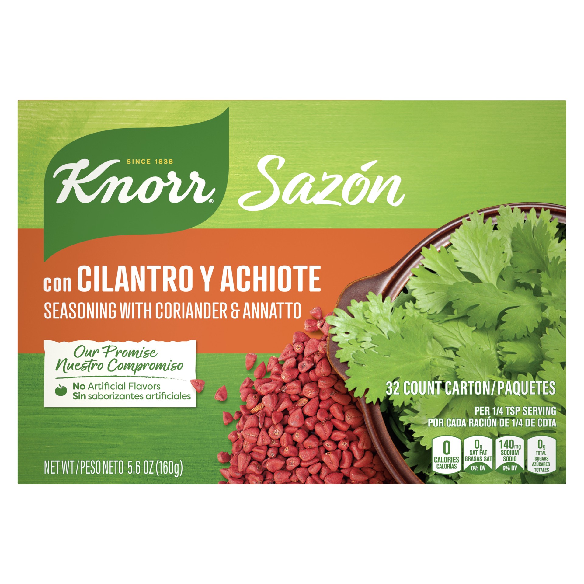 slide 1 of 4, Knorr Flavorful Seasoning Cilantro and Achiote, 5.6 oz, 32 Ct , 5.6 oz